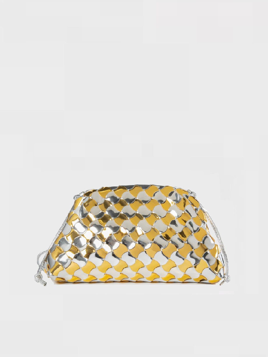 Prada mesh and satin clutch best sale